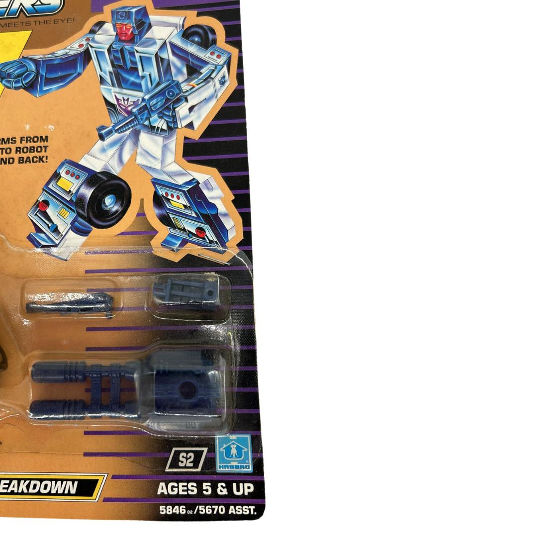 Transformers G1 Breakdown stapled on card complete