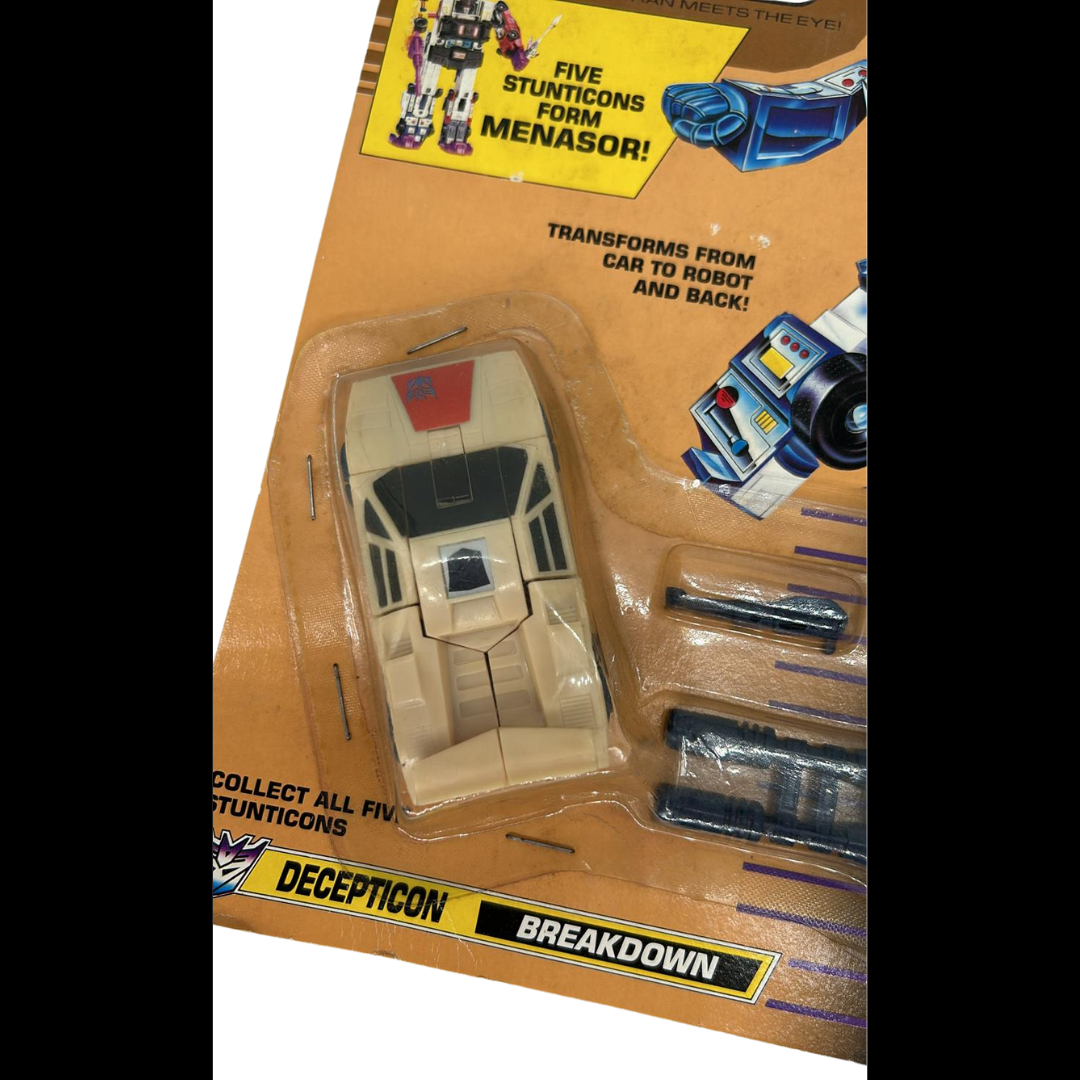 Transformers G1 Breakdown stapled on card complete