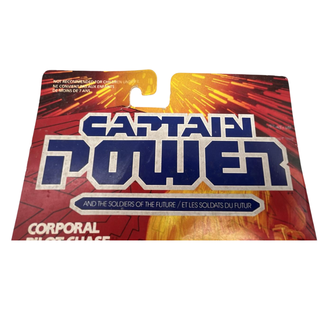 Captain Power Corporal Pilot Chase figure MOC mint on card by Mattel
