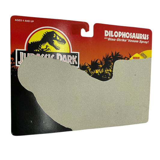 Jurassic Park Dilophosaurus Figure cardback, card 1993 Kenner