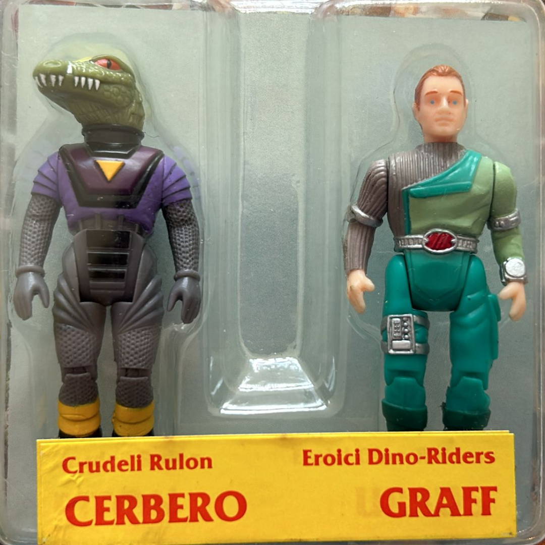 Dino Riders Kraw & Graff (Cerbero & Graff) Sealed MOC Italian card Tyco