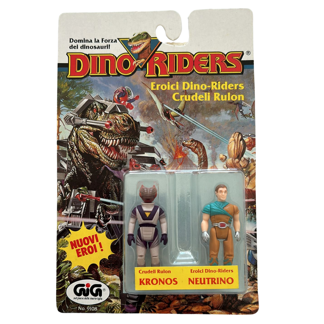 Dino Riders Poxx  and Neutrion MOC double pack sealed by Tyco