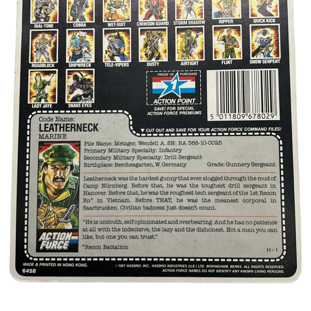 GI Joe, Action Force Leatherneck Action Force original cardback