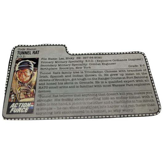 GI Joe, Action Force Tunnel Rat filecard, file card