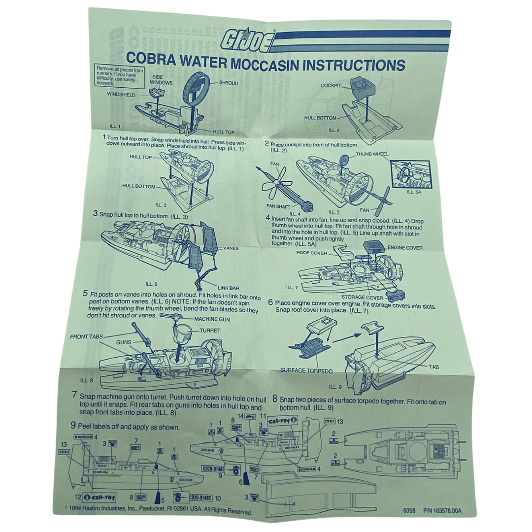 GI Joe, Action Force Water Mocassin blueprints instructions 129