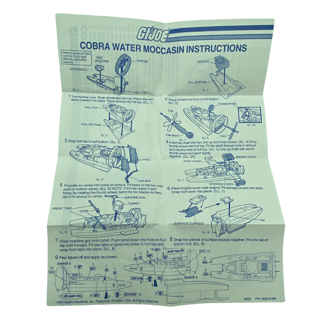 GI Joe, Action Force Water Mocassin blueprints instructions 129