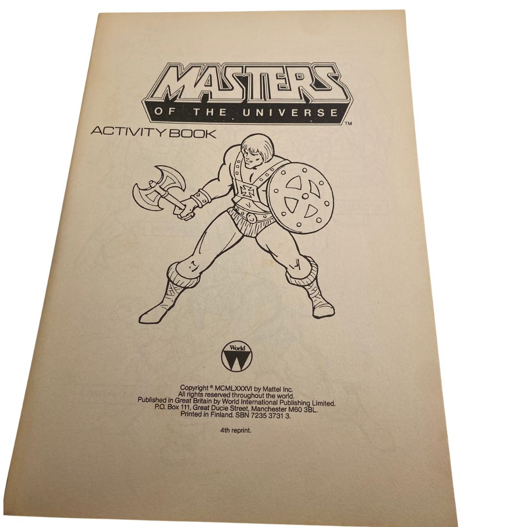 Masters Of The Universe He-Man Activity Book by World vintage