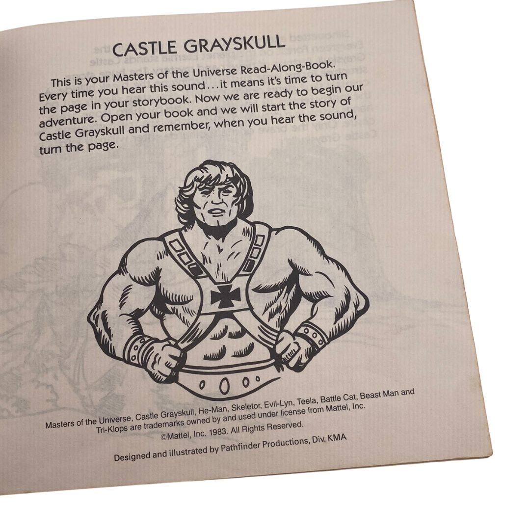 Masters Of The Universe He-Man Kids Stuff book Castle Grayskull 1983 read along