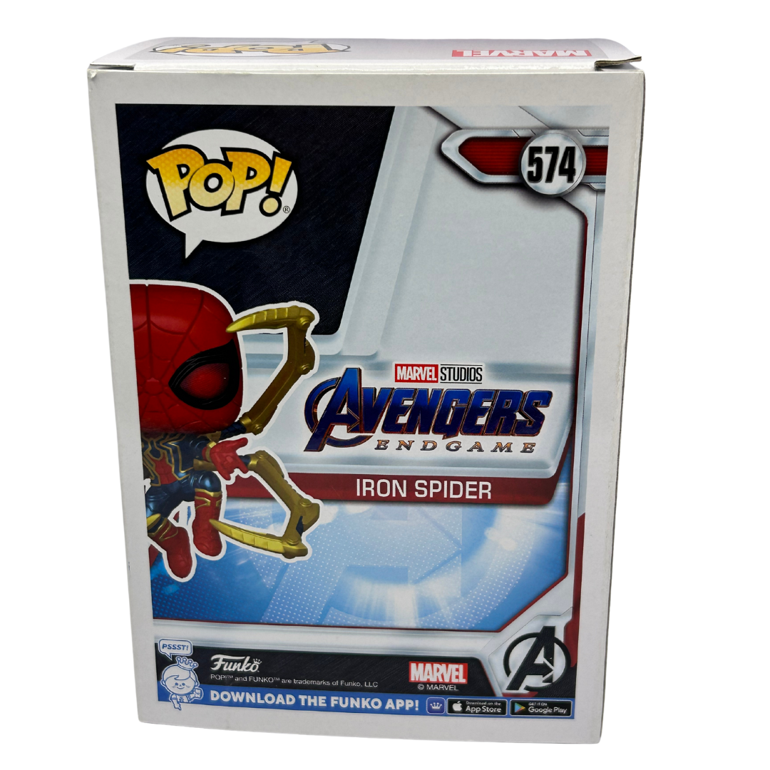 Pop Vinyl Iron Spider  limited edition 574 glows in dark exclusive