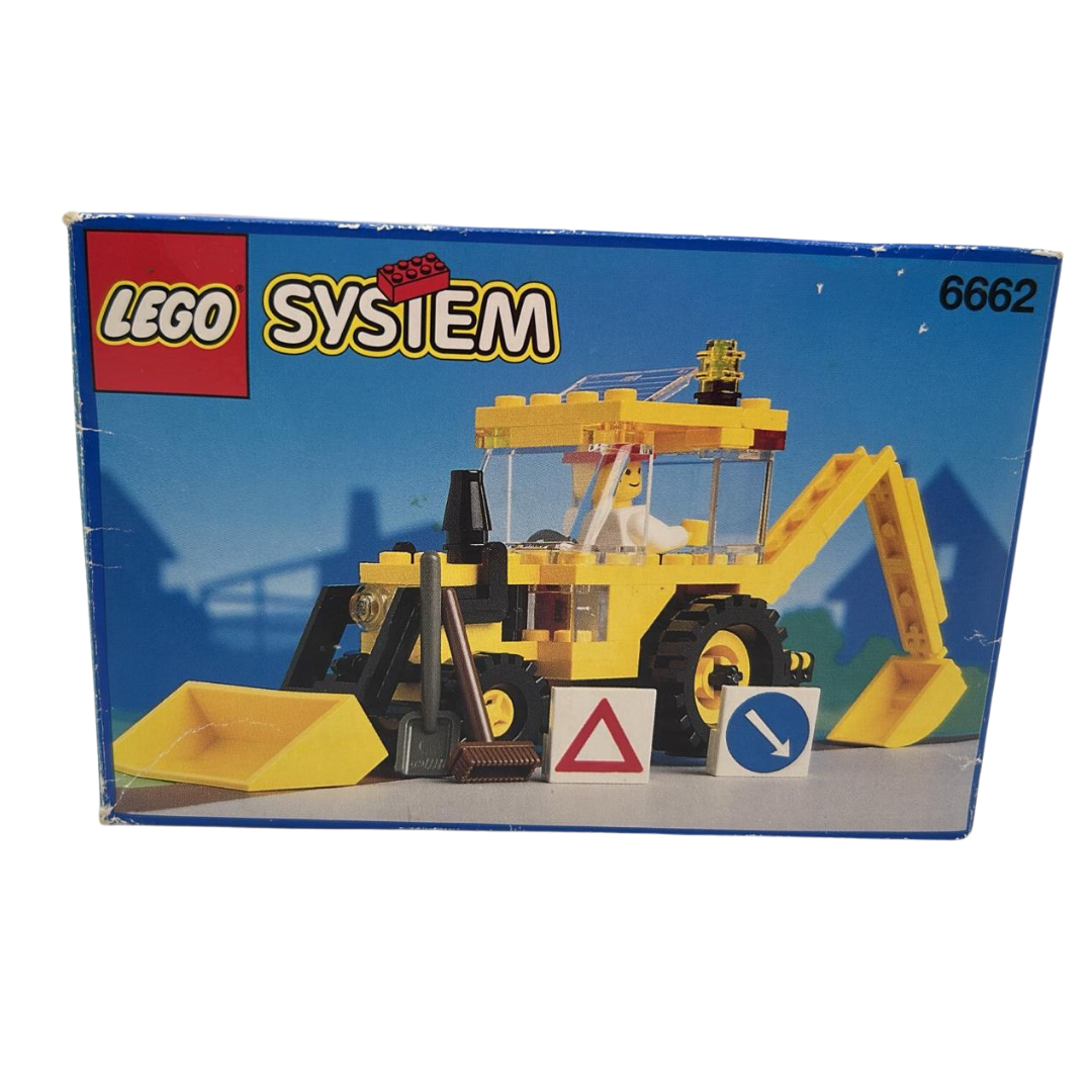 Lego 6662 Backhoe digger 1992 with box near complete
