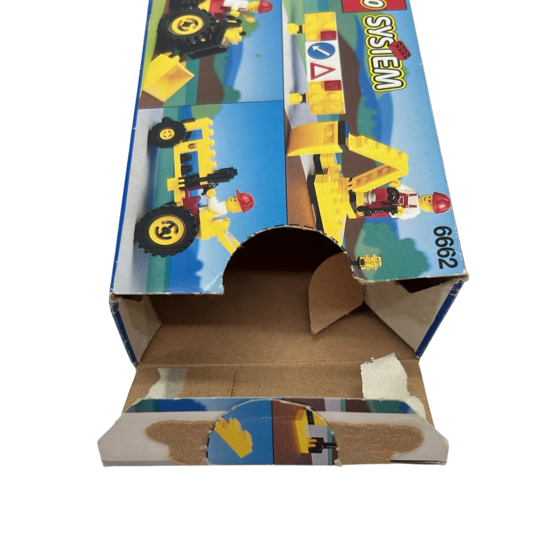 Lego 6662 Backhoe digger 1992 with box near complete