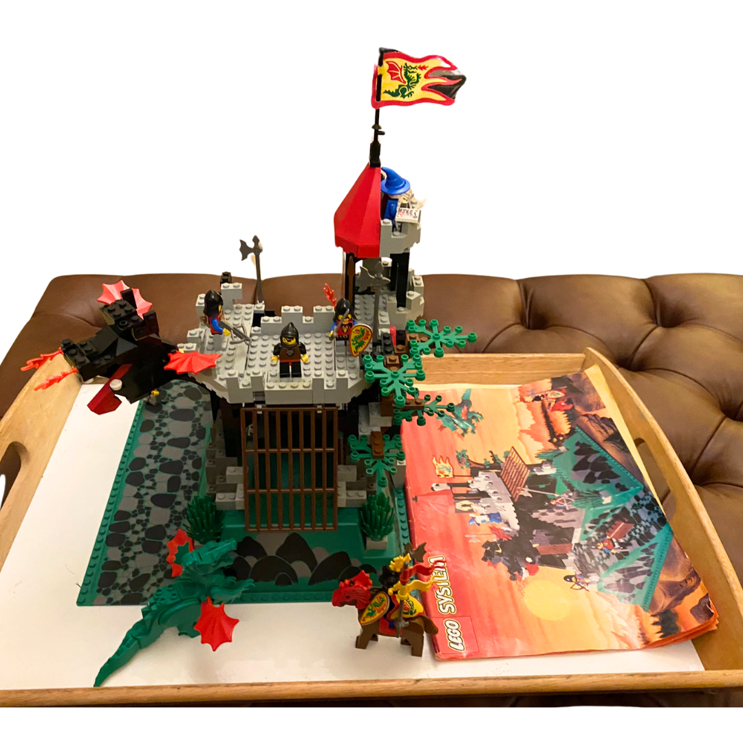 LEGO 6082 Fire Breathing Fortress Dragon Knights 99% complete with instructions