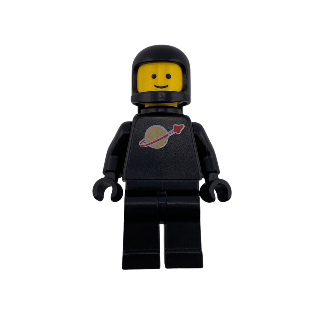 Lego classic black spaceman original 323