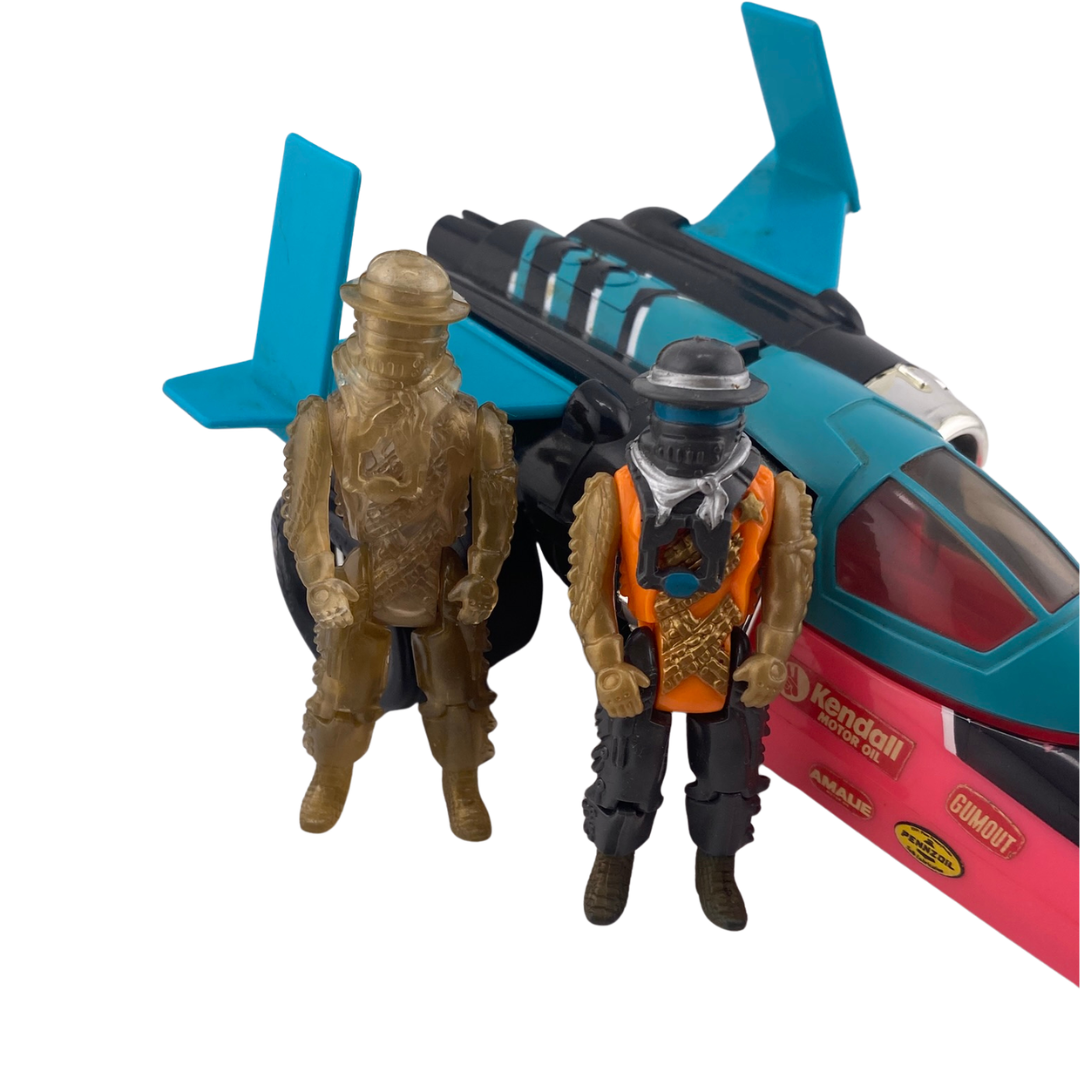 M.A.S.K. Afterburner near complete vehicle, Dusty Hayes & clone with masks 430