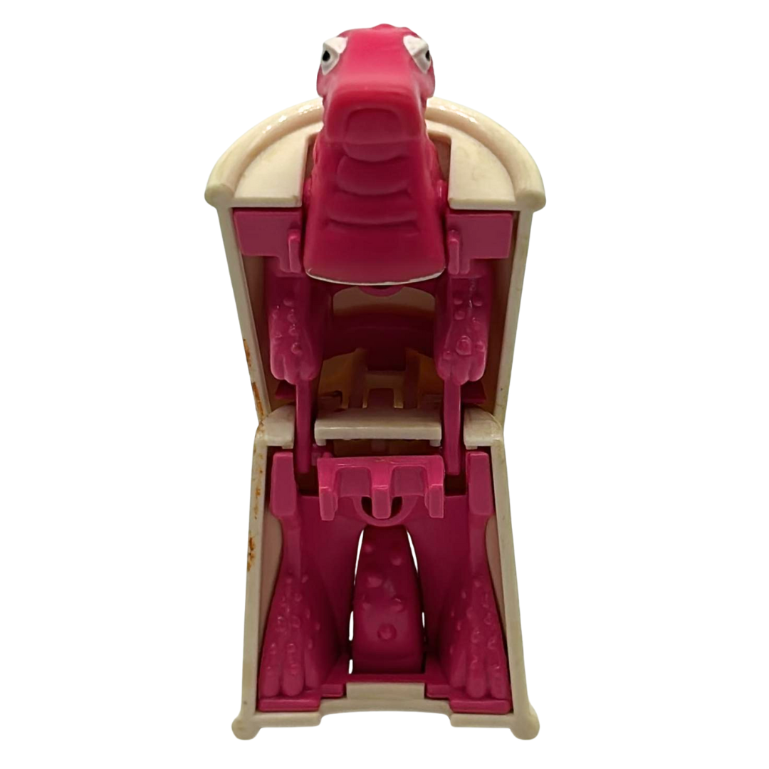 McDonalds Happy Meal Transformer toy milkshake Pink dinosaur 1990 2483