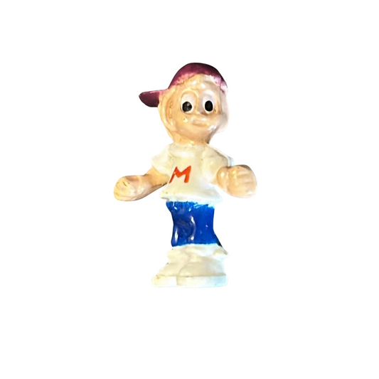 Mighty Max figure green cap empty hands turning left good paint 493