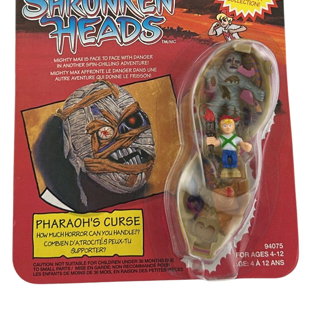 Mighty Max Pharoah's Curse Shrunken Heads MOC on Canadian card Irwin toys