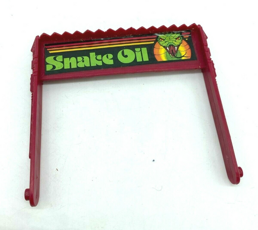 M.A.S.K. MASK Pitstop Catapult Snake Oil sign part