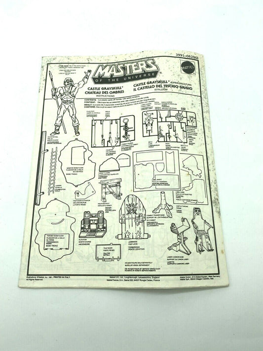 He-Man Castle Grayskull instructions, Heman, MOTU