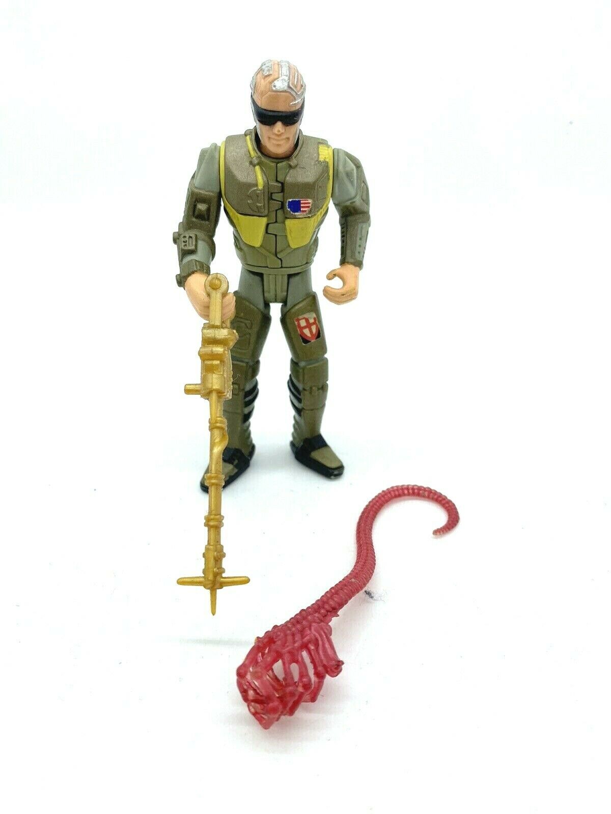 Aliens Bishop figure with gun and alien face hugger