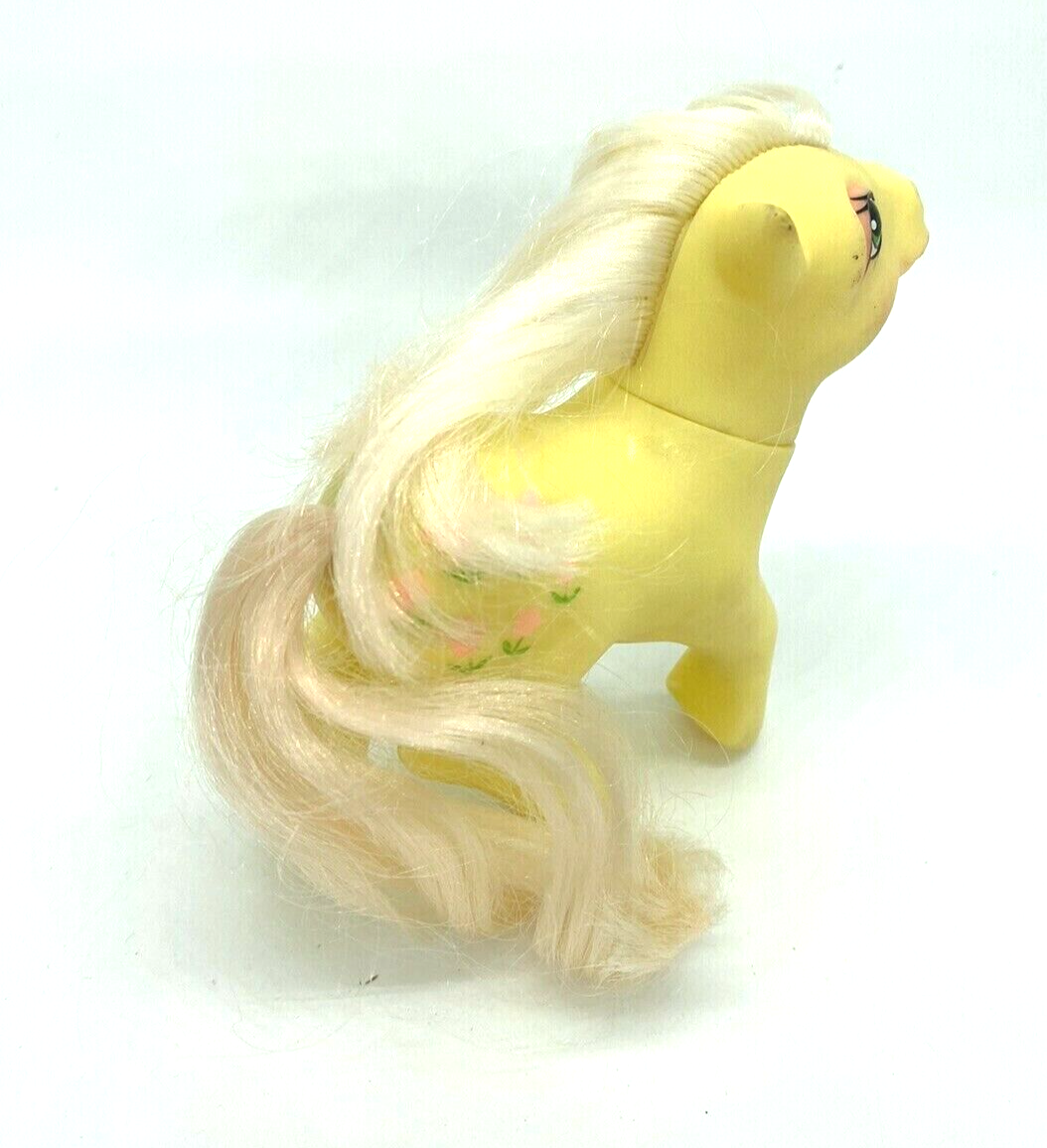 My Little Pony Posey, white hair, white flowers, 1984