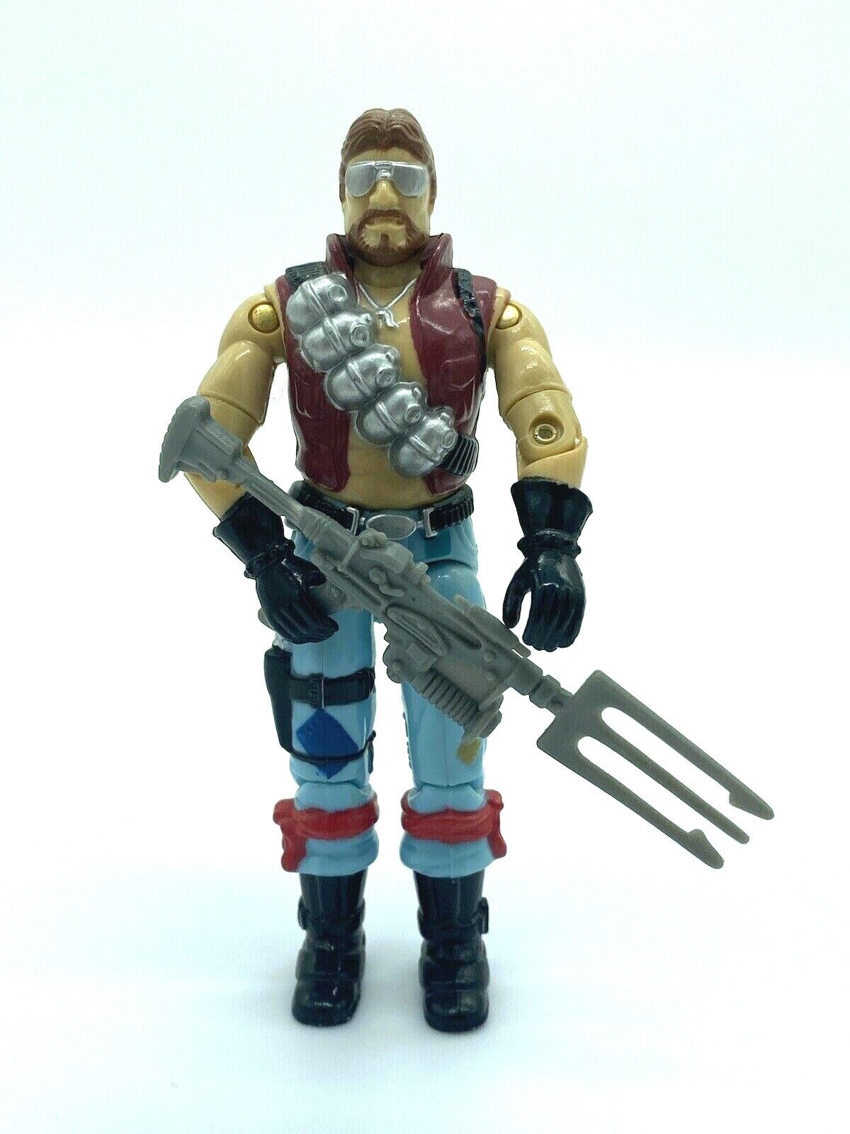 GI Joe, Action Force Monkeywrench Dreadnok complete with filecard but damaged crotch