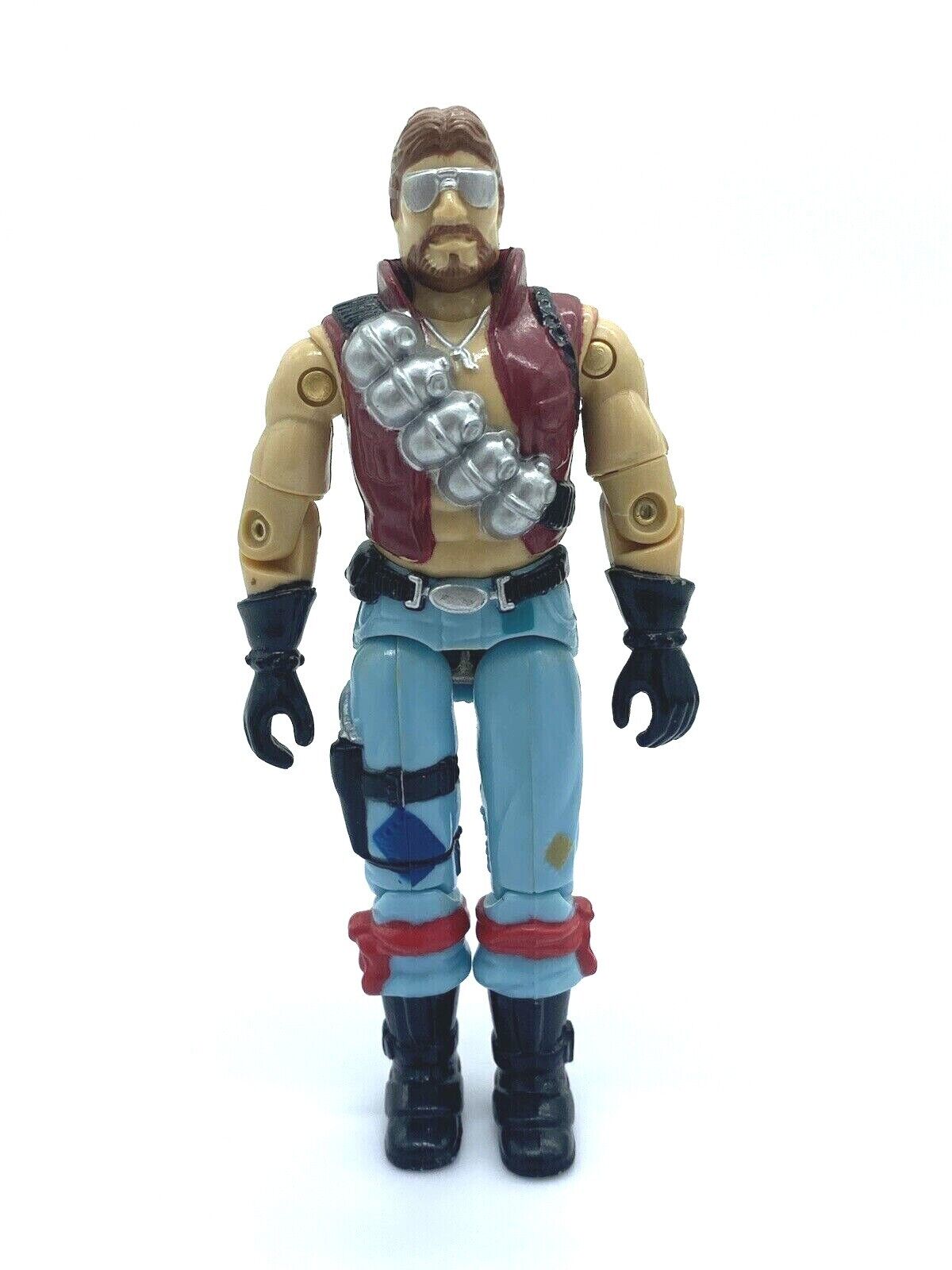 GI Joe, Action Force Monkeywrench Dreadnok complete with filecard but damaged crotch