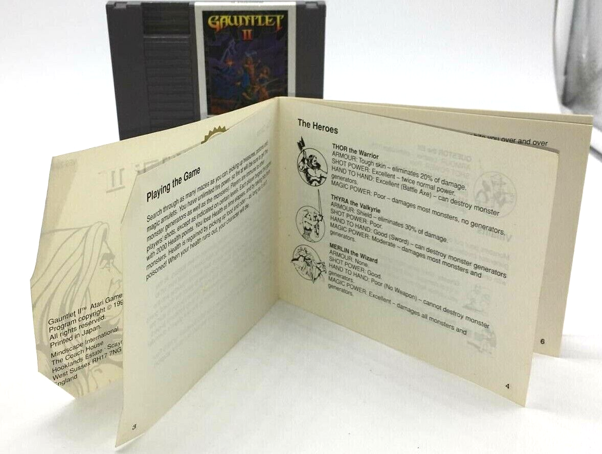 Nintendo NES Gauntlet 2 game with box and instructions