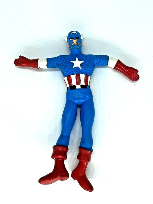 Marvel Secret Wars Captain America bendable figure some wear