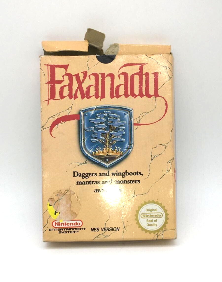 Nintendo NES Faxanadu game with box