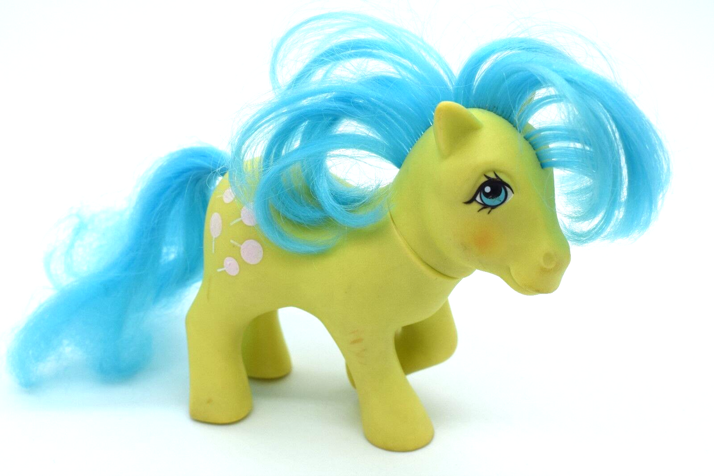 My Little Pony yellow with white lolly pop, G1, 1984