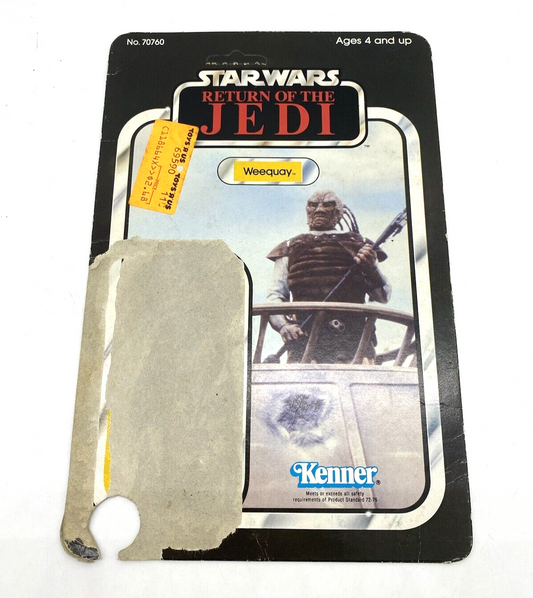 Vintage Star Wars Weequay cardback Kenner some damage