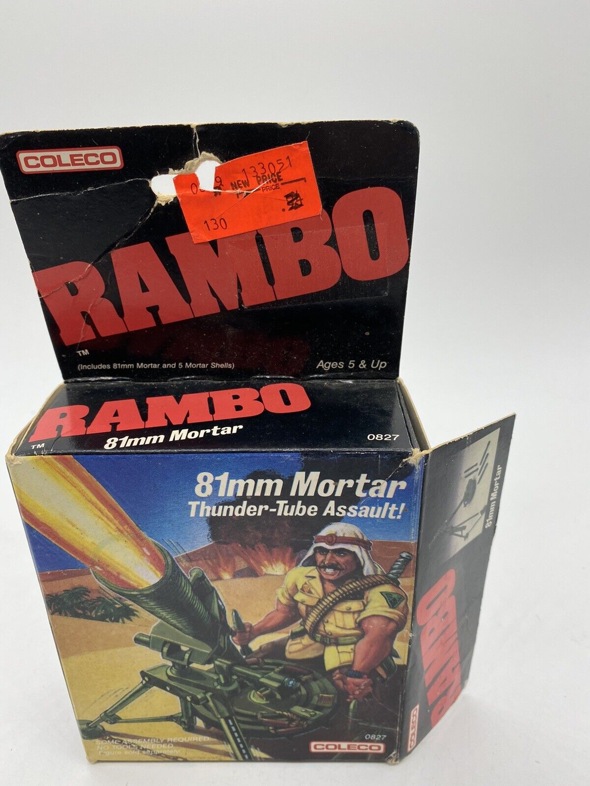 Rambo, 81mm Mortar Thunder Tube Assault with box by Coleco