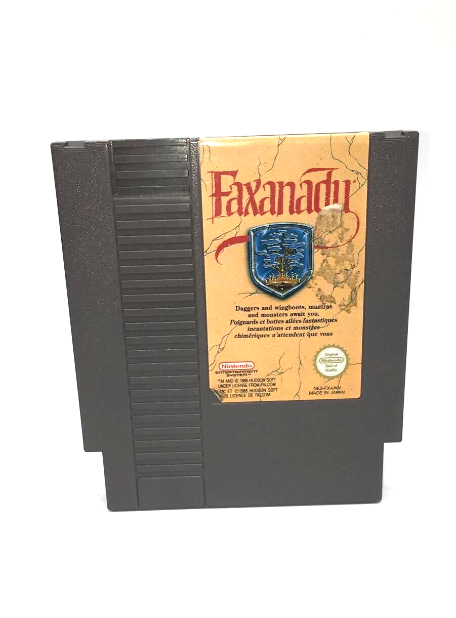 Nintendo NES Faxanadu game with box