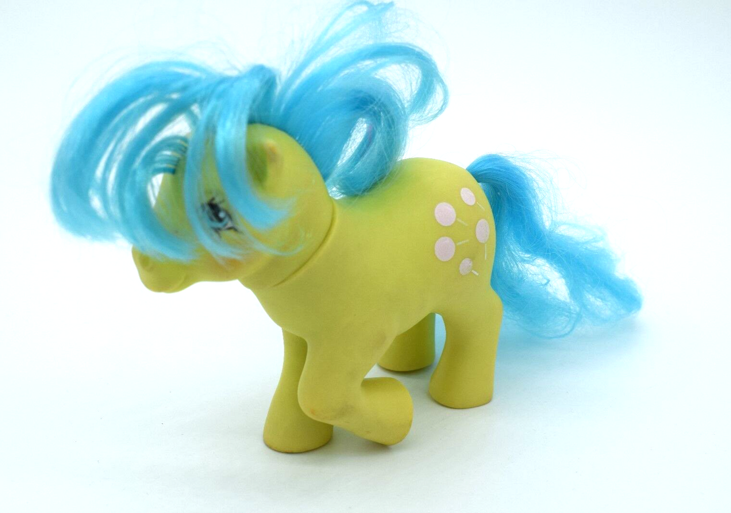 My Little Pony yellow with white lolly pop, G1, 1984