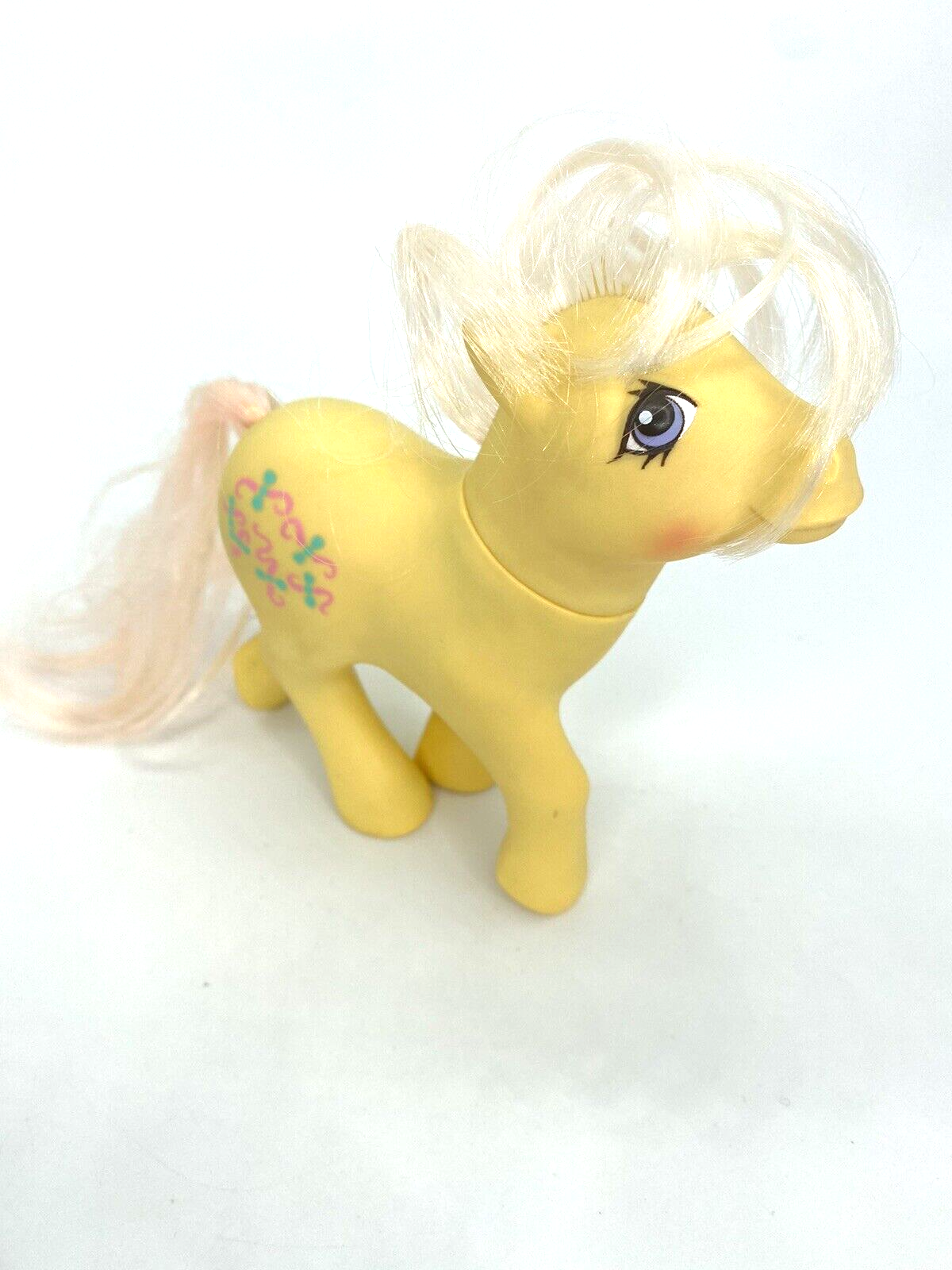 My Little Pony, Kiss curl, yellow, G1  Hasbro 1984, mlp, 1980s, baby