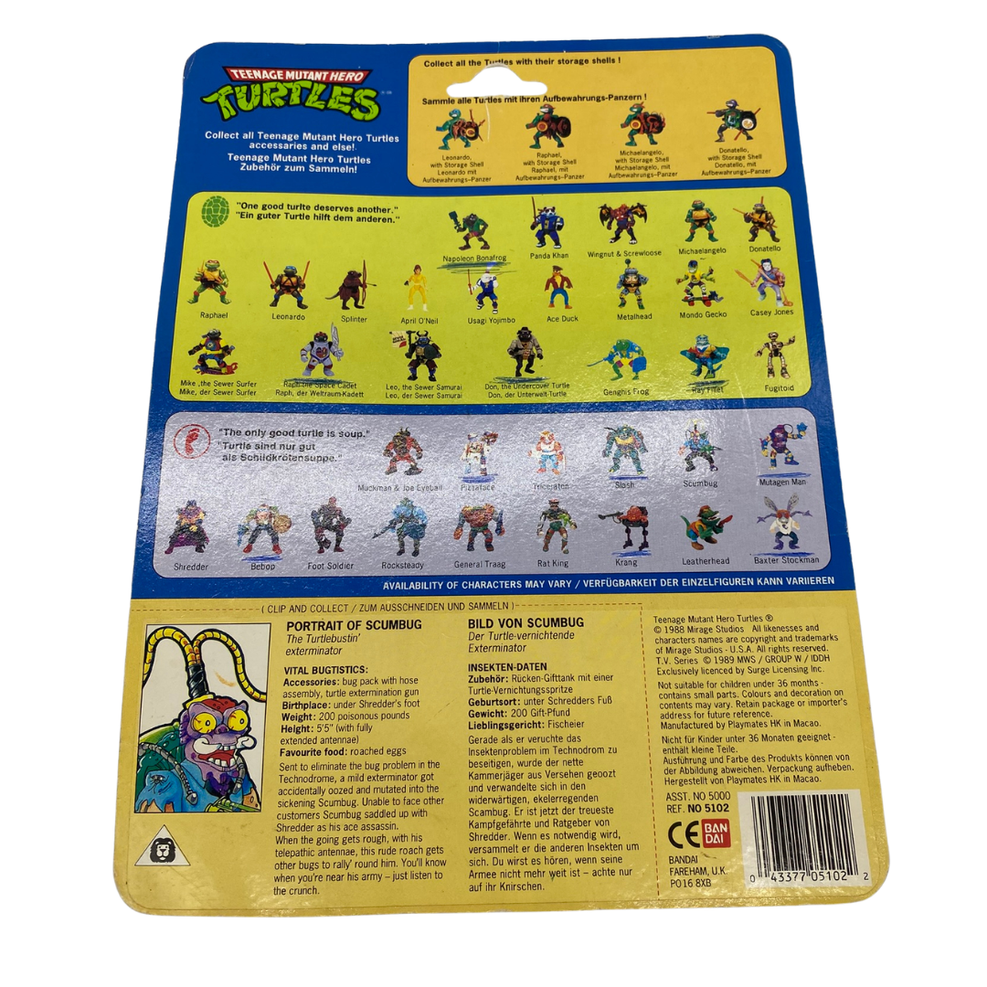 Teenage Mutant Ninja Turtles Scumbug figure cardback original.