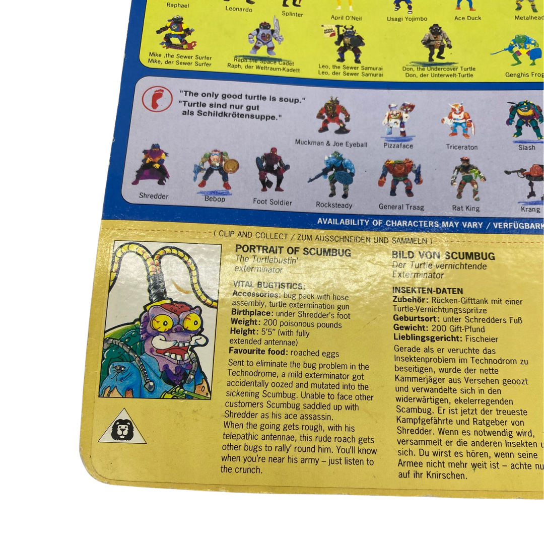 Teenage Mutant Ninja Turtles Scumbug figure cardback original.