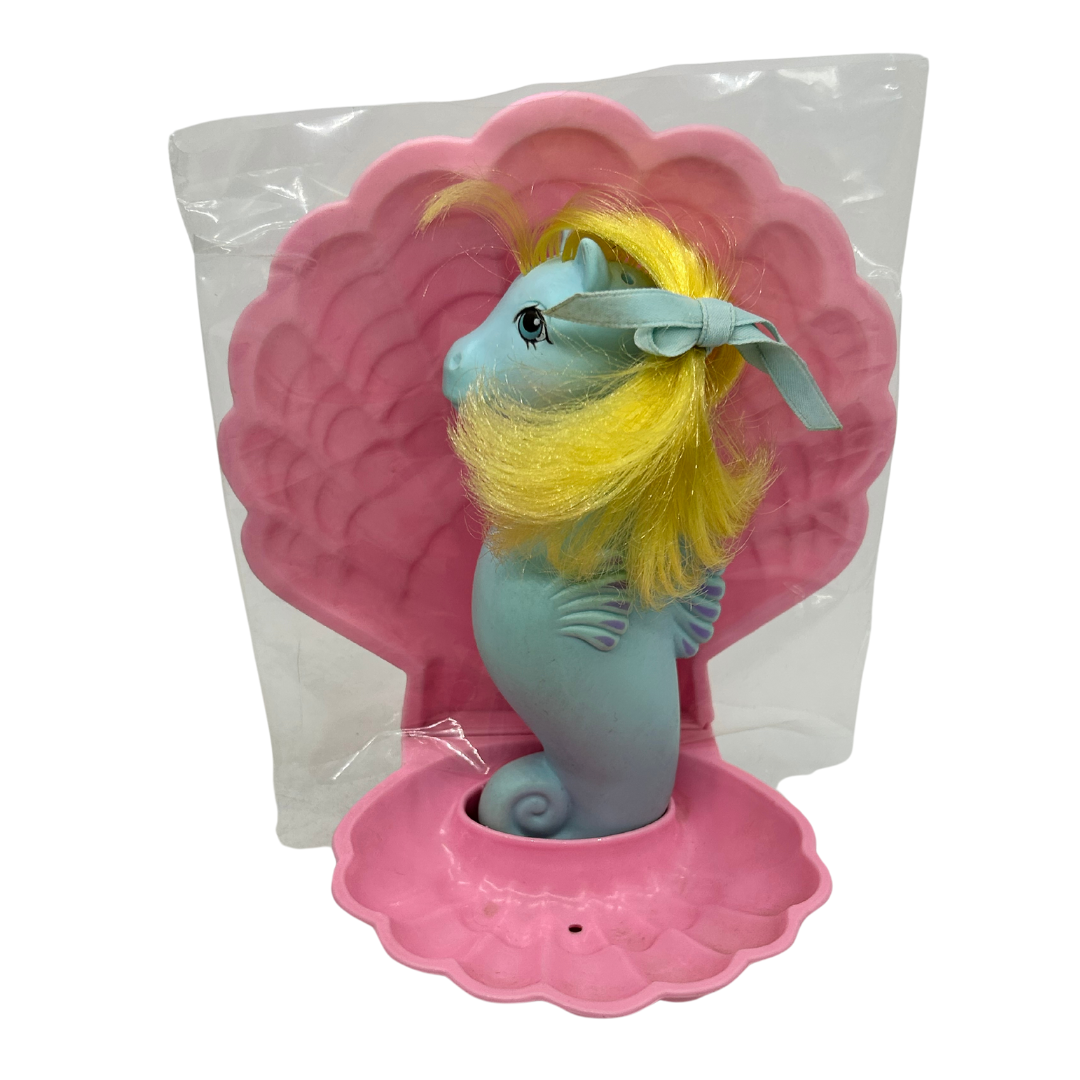 Vintage My Little Pony Sea Pony Surfdancer with box & inserts one side panel off