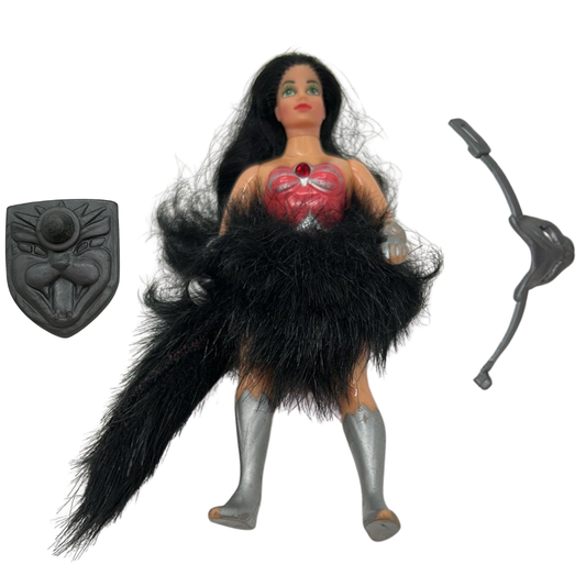 She-Ra Catra figure with shield, mask and tail 1984 Princess of Power 137