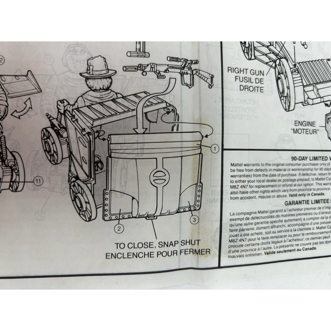 Bravestarr Scuzz and Scuzzbucket instructions and cardback by Mattel 458