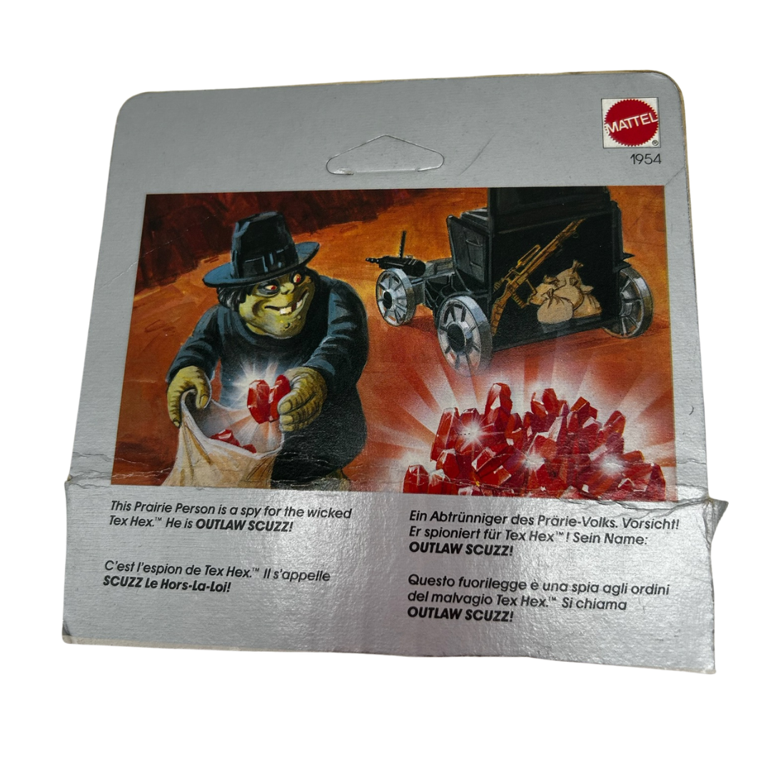 Bravestarr Scuzz and Scuzzbucket instructions and cardback by Mattel 458