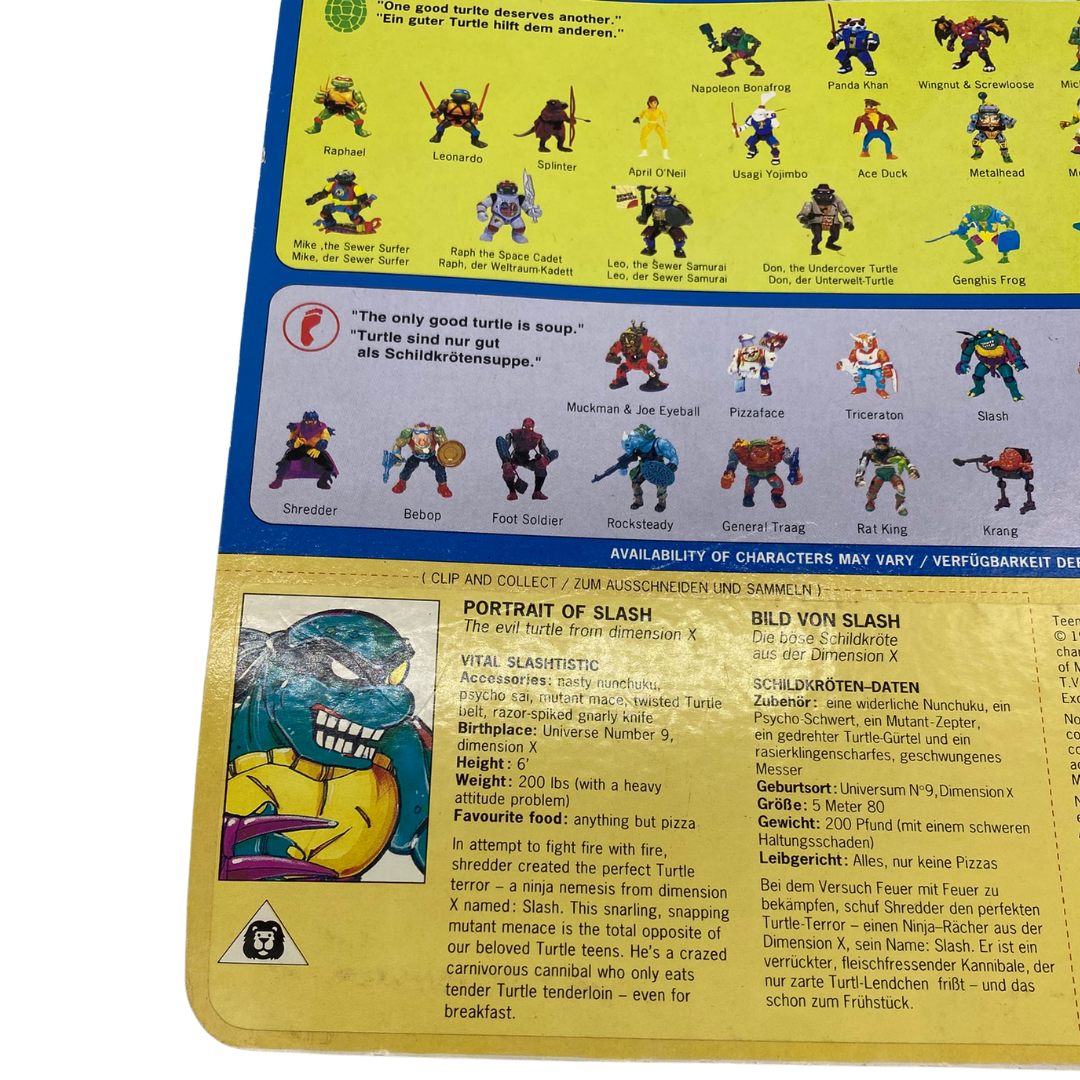 Teenage Mutant Ninja Turtles Slash figure cardback original