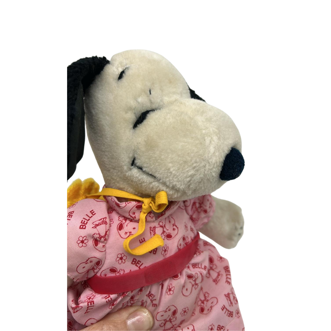 Rare 1958 Belle Plush with Original Dress Snoopy’s Sister Peanuts Collectible