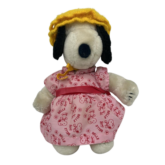 Rare 1958 Belle Plush with Original Dress Snoopy’s Sister Peanuts Collectible