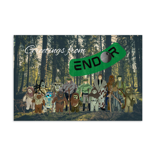 Welcome to Endor vintage Star Wars toys. Standard Postcard