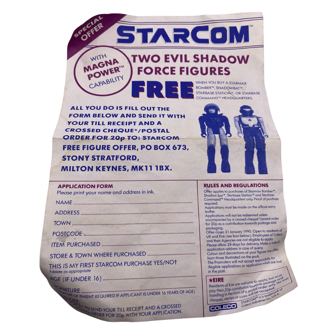 Starcom Special two figure offer paperwork U.K. 812