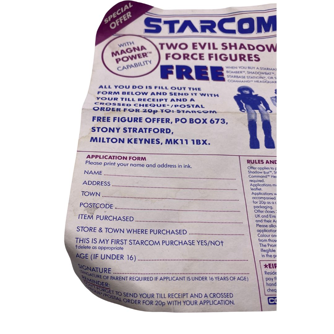 Starcom Special two figure offer paperwork U.K. 812