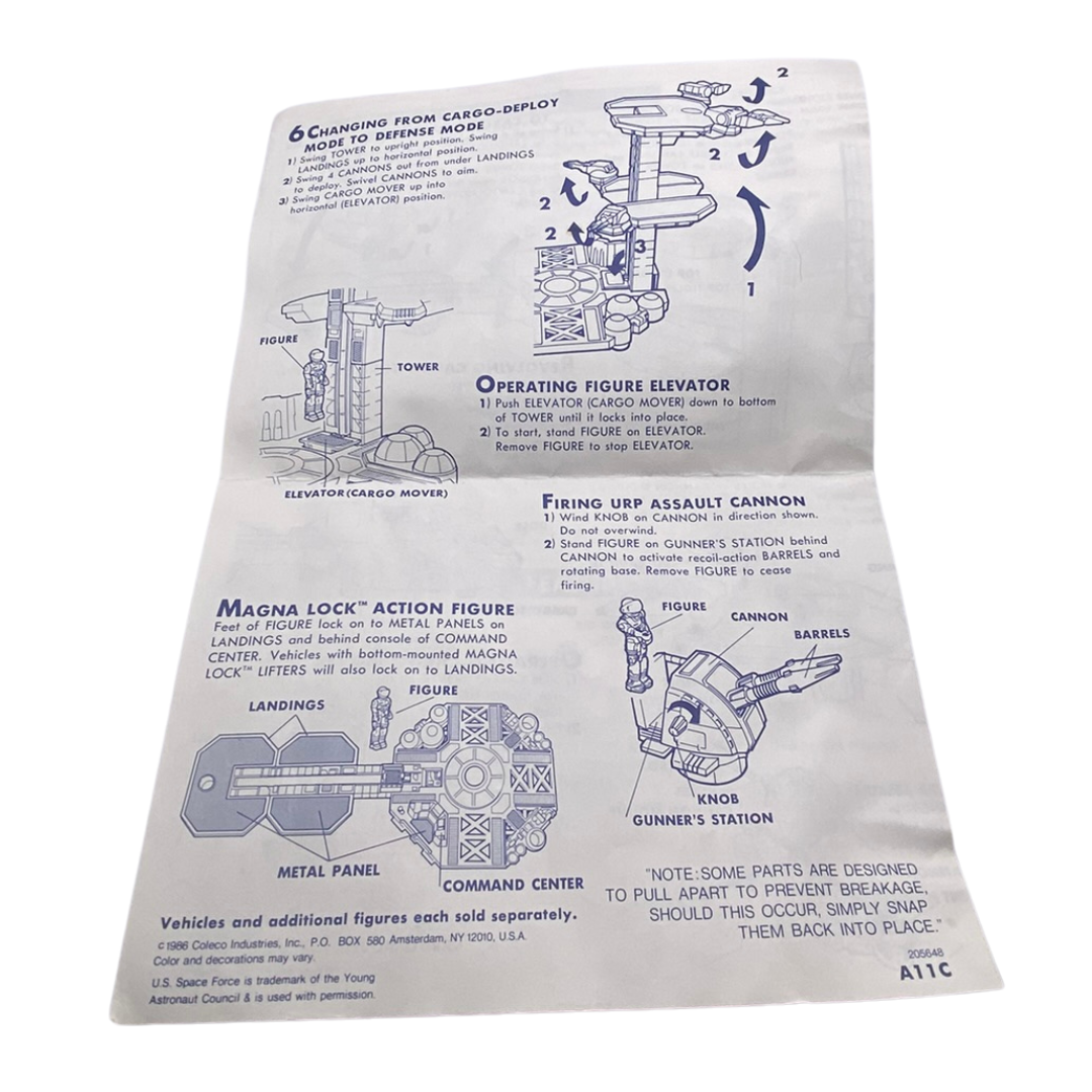 Starcom Starbase Station instructions Coleco
