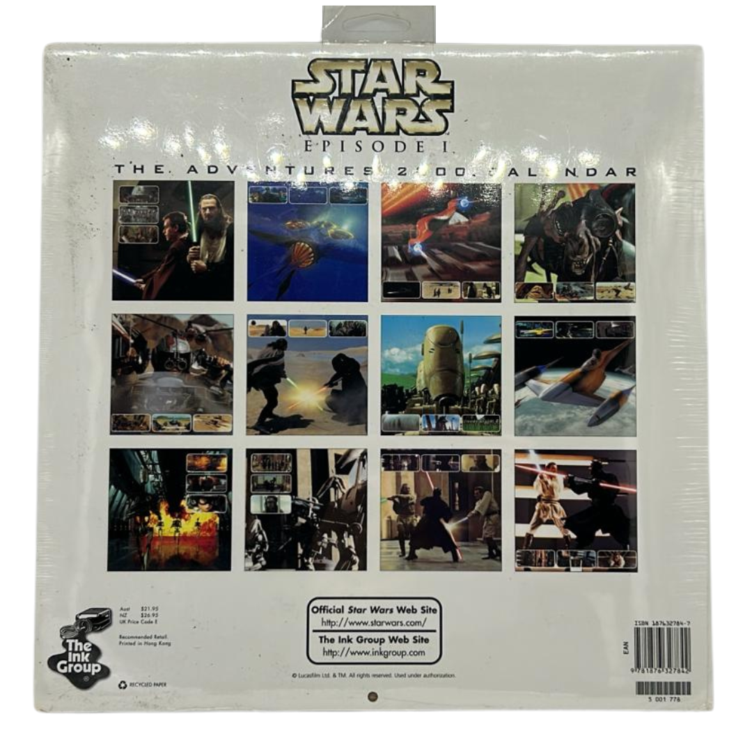 Star Wars Episode 1 The Phantom Menace. The Adventures 2000 Calendar New Sealed